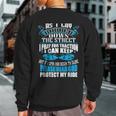 As I Lay Rubber Down The Street Drag Racing Sweatshirt Back Print