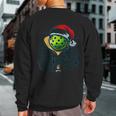 Merry Christmas Pickleball Pickle Ball And Paddle Santa Hat Sweatshirt Back Print