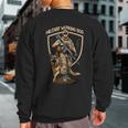 Military Working Dog K9 And Soldier Sweatshirt Back Print