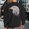 Native American Colorful Patriotic Eagle Beautiful Sweatshirt Back Print