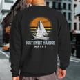 Nautical Boat Southwest Harbor Maine Yacht Club Sweatshirt Back Print