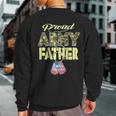 Proud Army Father Us Flag Camo Dog Tags Pride Military Dad Sweatshirt Back Print