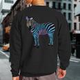 Psychedelic Zebra Trippy Zebra Animal Sweatshirt Back Print