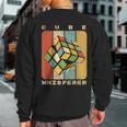 Puzzle Cube Whisperer Vintage Speed Cubing Youth Math Sweatshirt Back Print