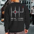 Real Cars Don't Shift Themselves Distressed Drifting Sweatshirt Back Print
