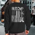 Red Friday Military Support Our Troops Soldier Us Flag Retro Sweatshirt Back Print