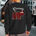 Red Plaid Grammy Bear Matching Buffalo Pajama Sweatshirt Back Print