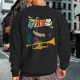 Retro Jazz Trumpets Player Music Festival New Orleans Sweatshirt Back Print