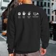 Rock Paper Scissors French Horn Marching Band Sweatshirt Back Print