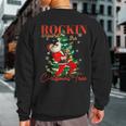 Rocking Around The Christmas Tree Santa Rock And Roll Guitar Sweatshirt Back Print