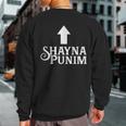 Shayna Punim Jewish With Arrow Sweatshirt Back Print