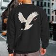 Snow Crane Bird White Bird Watching Expert Bird Photographer Sweatshirt Back Print