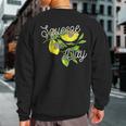 Squeeze The Day Lemons And Leaves Cute Sweatshirt Back Print