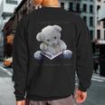 Teddy Bear I Love My Teddy Bear Reading Book Lg Alt Sweatshirt Back Print