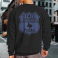 Texas State Trooper Costume To Protect And Serve Badge Sweatshirt Back Print