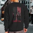 Thank You Memorial Day Military Flag Sweatshirt Back Print