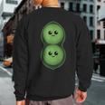 Two Peas In A Pod Pea Costume Sweatshirt Back Print