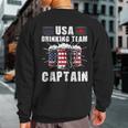 Usa Drinking Team Captain 4Th Of July Patriotic Sweatshirt Back Print