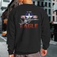 Usa Military Warbird F15 Eagle Military Airplane Sweatshirt Back Print