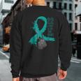 Veteran Suicide Awareness Ribbon 22 A Day Is 22 Too Many Sweatshirt Back Print