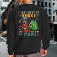 Vintage Smoke And Hang With My Pit Bull Smoker Weed Sweatshirt Back Print