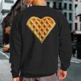 Waffle Heart For Waffle Lovers Sweatshirt Back Print