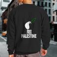West Bank Middle East Peace Dove Olive Branch Free Palestine Sweatshirt Back Print