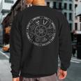 Wicca Wheel Of The Year I Witch Pentagram Pagan Calendar Sweatshirt Back Print