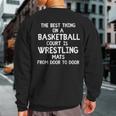 Wrestling Mats On Basketball Courts For Wrestlers Sweatshirt Back Print