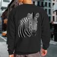 Zebra Face Wildlife Animal African Safari Wild EyesSweatshirt Back Print