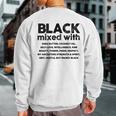 African American Black Mixed With Shea Melanin Sweatshirt Back Print