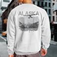 Alaska The Last Frontier With Float Plane Sweatshirt Back Print