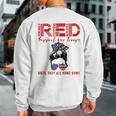 On Friday We Wear Red Friday Military Support Troops Us Flag Sweatshirt Back Print