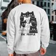 Ew People Graphic Cat Cat Kitten Lovers Sweatshirt Back Print