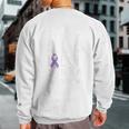 Military Child Month Purple Up Free Brave Dad Pride Sweatshirt Back Print