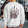 Native American Bear Claw Tribal Indian Native Sweatshirt Back Print