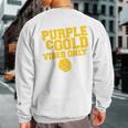 Purple Gold Game Day High School Volleyball Group Team Sweatshirt Back Print
