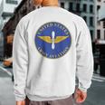 US Army Aviation Branch Insignia Veteran Veterans Day Sweatshirt Back Print