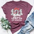 100 Days Of School Dalmatian Dog Girl 100 Days Smarter Bella Canvas T-shirt Heather Maroon
