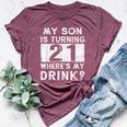 21St Birthday Dad Mom 21 Year Old Son Matching Family Bella Canvas T-shirt Heather Maroon