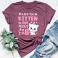 8Th Cat Birthday Party Eight Year Old Girl Kitty Birthday Bella Canvas T-shirt Heather Maroon
