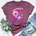 9Th Birthday Girl 9 Years Painting Art Number 9 Bella Canvas T-shirt Heather Maroon