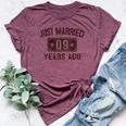 9Th Wedding Anniversary Husband Wife Just Married 9 Years Bella Canvas T-shirt Heather Maroon