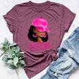 African American Afro Queen Sassy Black Woman Unbothered Bella Canvas T-shirt Heather Maroon