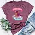 Afro Unicorn Hello Summer Black Girl Magic Birthday Bella Canvas T-shirt Heather Maroon