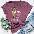 Autism Awareness Acceptance Giraffe Its Ok To Be Different Bella Canvas T-shirt Heather Maroon
