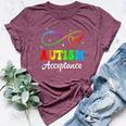 Autism Awareness Acceptance Infinity Symbol Kid Bella Canvas T-shirt Heather Maroon
