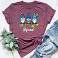 Autism Support Squad Gnomes Awareness Matching Kid Bella Canvas T-shirt Heather Maroon