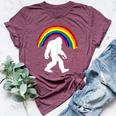 Bigfoot Graffiti Rainbow Sasquatch Tagger Bella Canvas T-shirt Heather Maroon