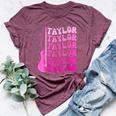 Birthday Taylor First Name Personalized Birthday Party Bella Canvas T-shirt Heather Maroon